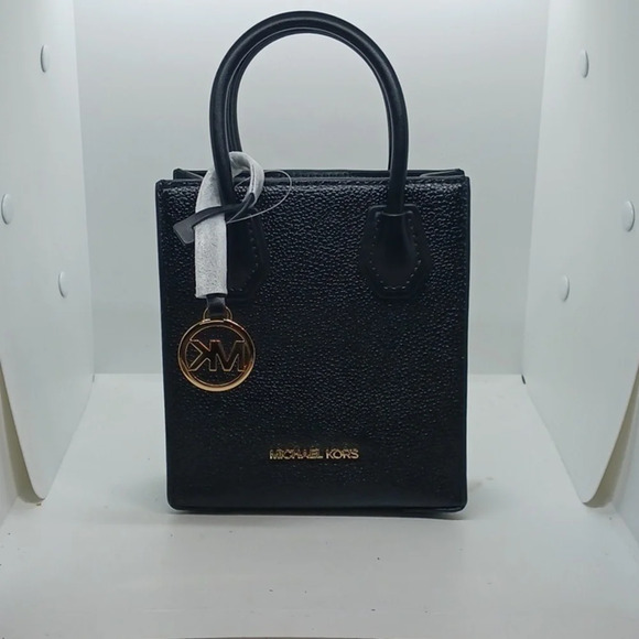 Michael Kors Mercer Black Extra-Small Leather Crossbody/Clutch Bag - Picture 2 of 9